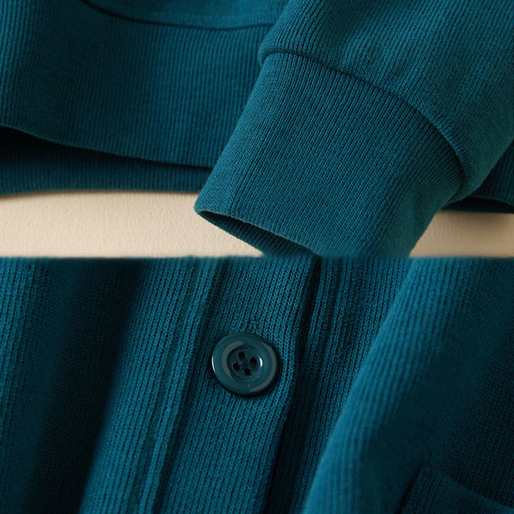 Buddha Stones Plain Buttons Women's Cotton Hooded Jacket With Pockets - image 23