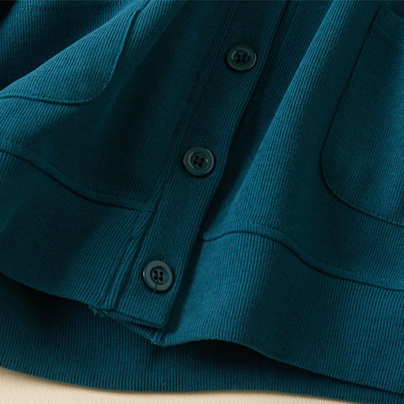 Buddha Stones Plain Buttons Women's Cotton Hooded Jacket With Pockets - image 20