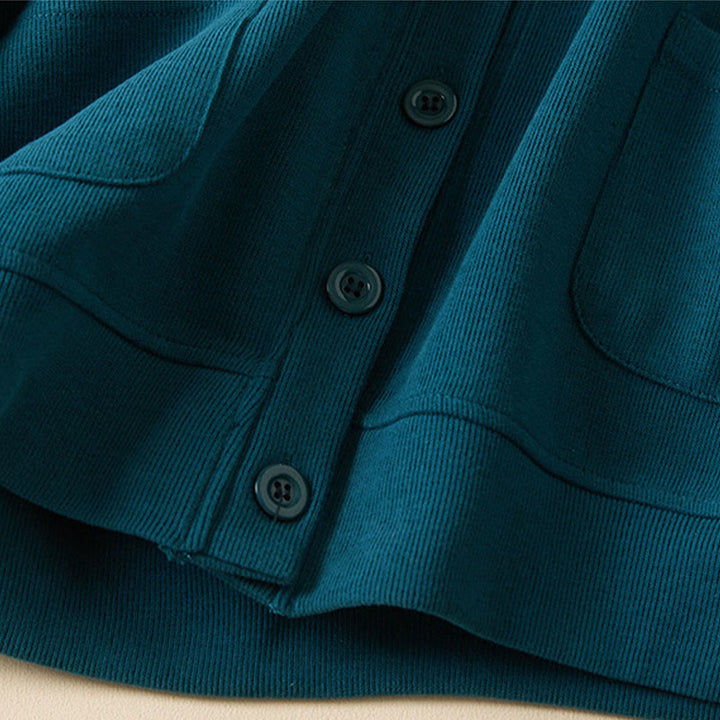 Buddha Stones Plain Buttons Women's Cotton Hooded Jacket With Pockets - image 20