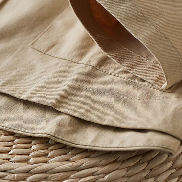 Buddha Stones Plain Button Women's Cotton Suit Jacket With Pockets - image 6