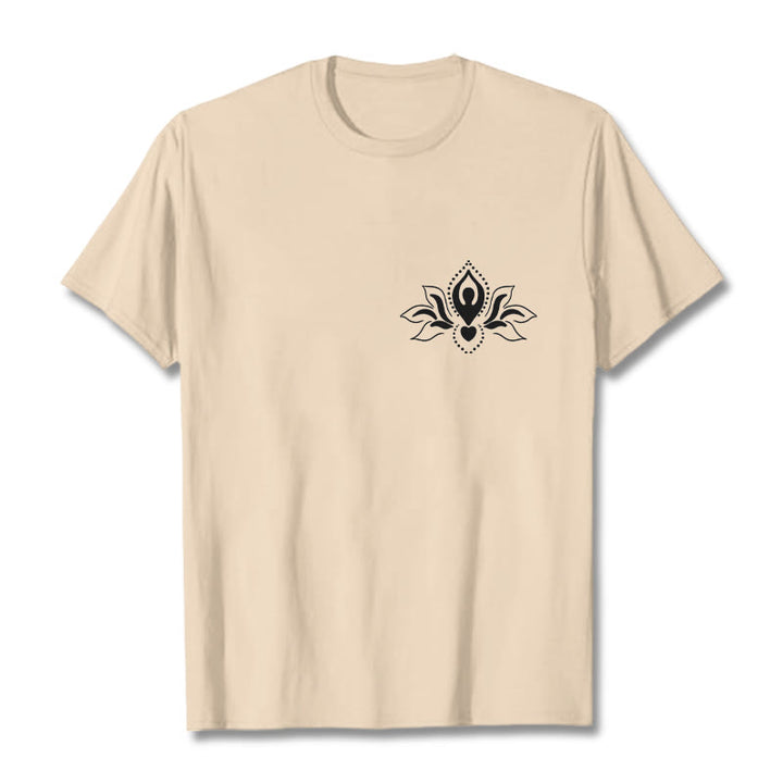 Buddha Stones Lotus Meditation Buddha Pattern Design Tee T-shirt - Bisque - 2XL - image 9