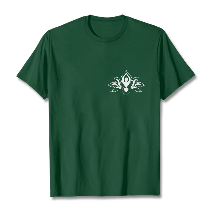 Buddha Stones Lotus Meditation Buddha Pattern Design Tee T-shirt - ForestGreen - 2XL - image 11