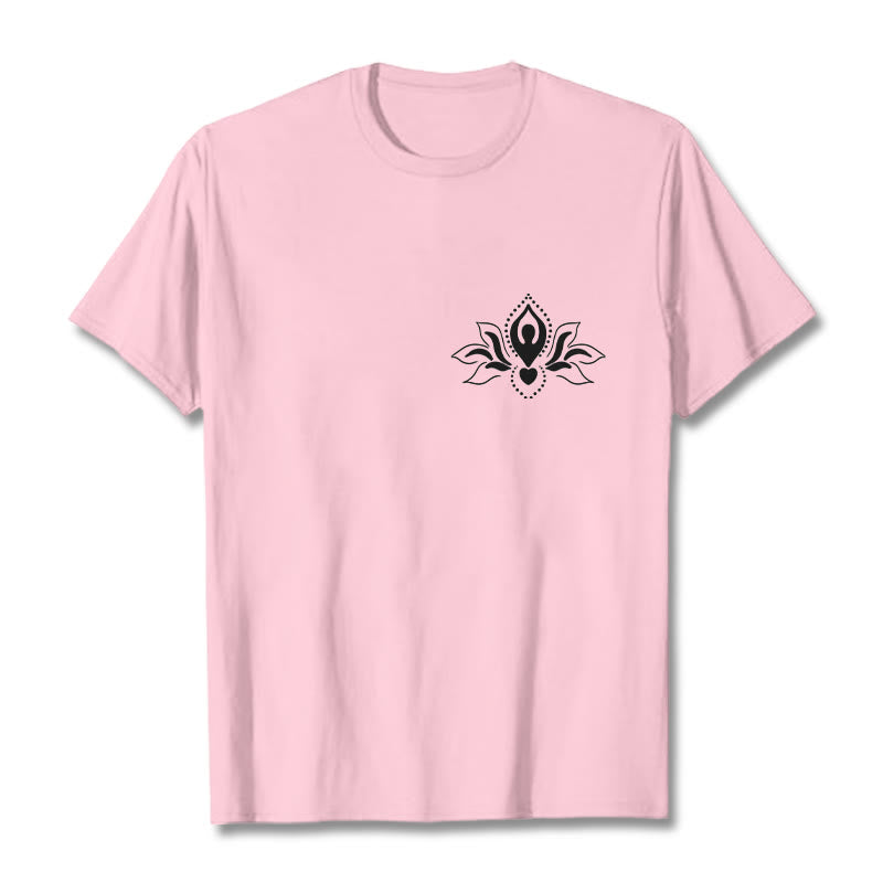 Buddha Stones Lotus Meditation Buddha Pattern Design Tee T-shirt - LightPink - 2XL - image 13
