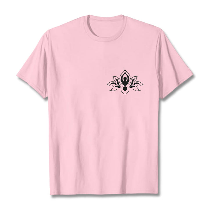 Buddha Stones Lotus Meditation Buddha Pattern Design Tee T-shirt - LightPink - 2XL - image 13