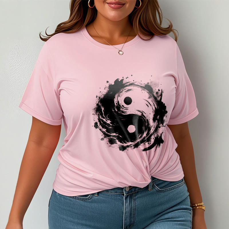 Buddha Stones Ink Yin Yang Pattern Balance Design Tee T-shirt - image 14