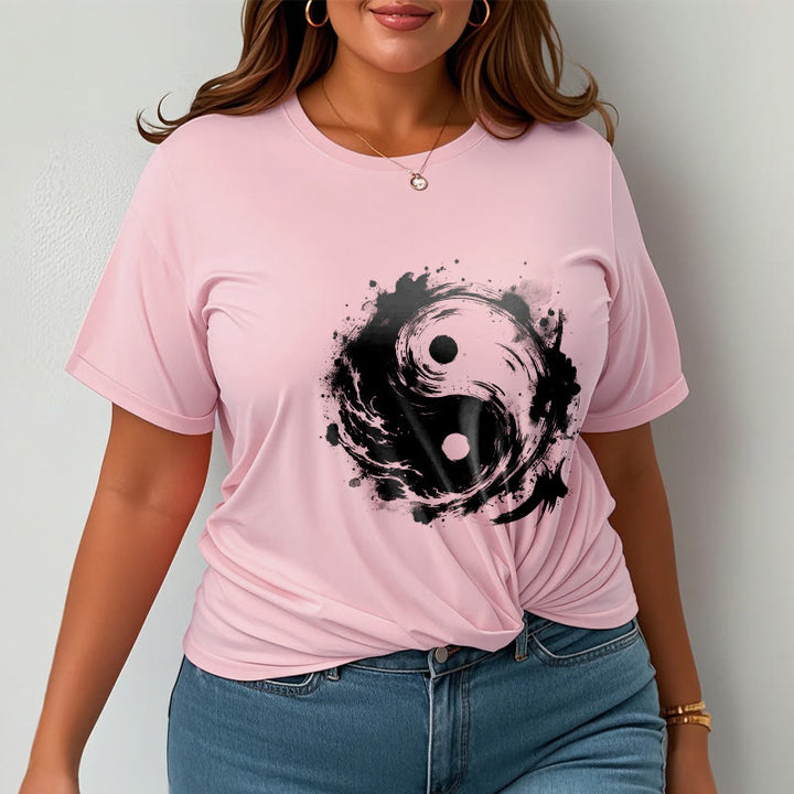 Buddha Stones Ink Yin Yang Pattern Balance Design Tee T-shirt - image 14