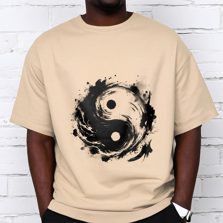 Buddha Stones Ink Yin Yang Pattern Balance Design Tee T-shirt - image 10