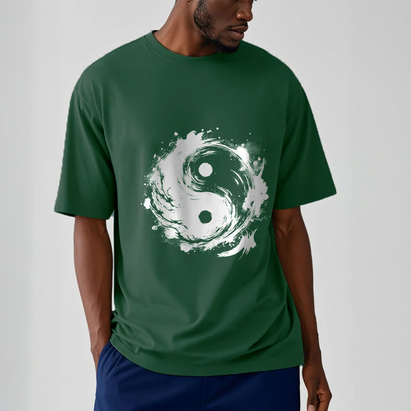 Buddha Stones Ink Yin Yang Pattern Balance Design Tee T-shirt - image 12
