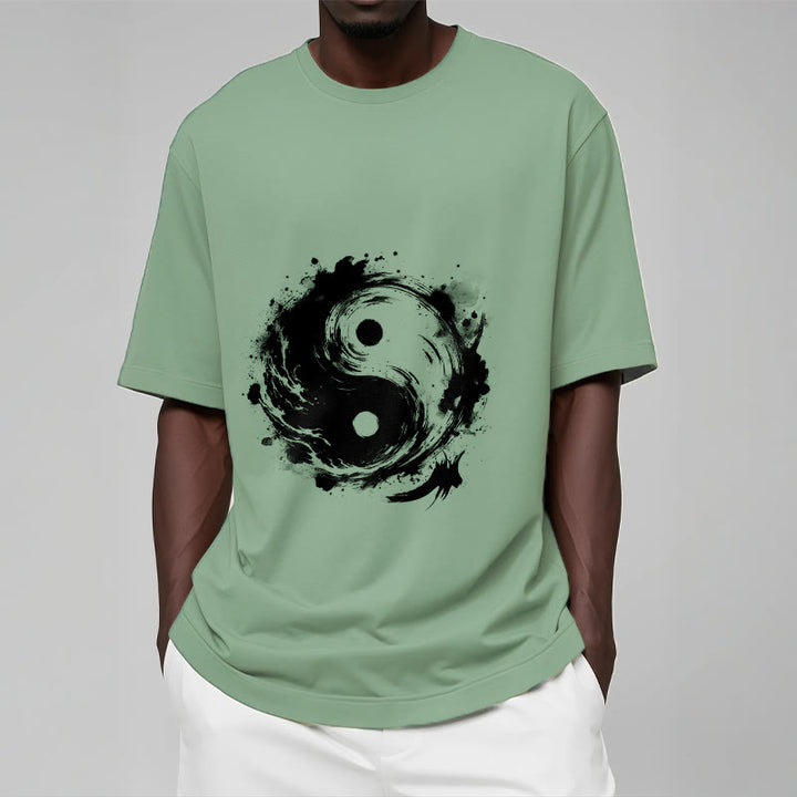 Buddha Stones Ink Yin Yang Pattern Balance Design Tee T-shirt - image 16