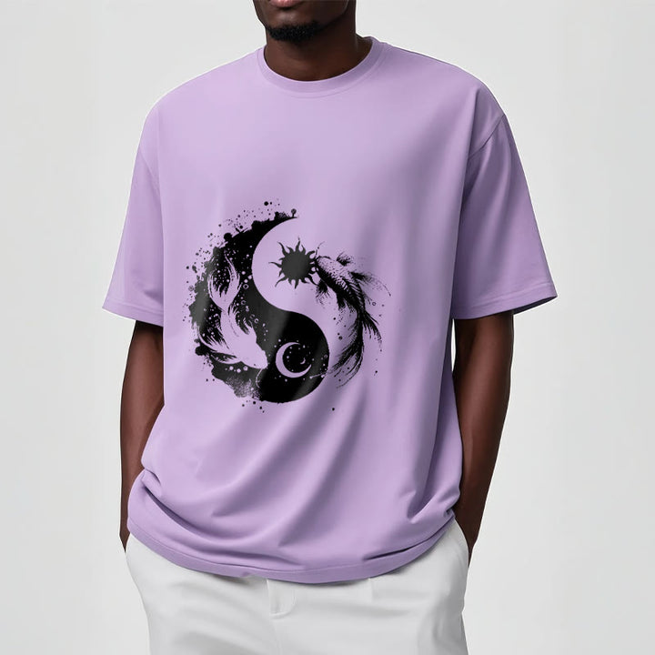 Buddha Stonessun And Moon Yin Yang Koi Pattern Tee T-shirt - image 18