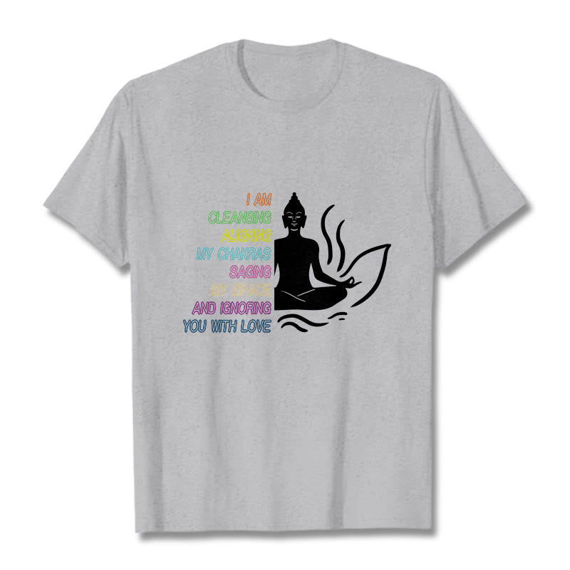Buddha Stones Buddha Lotus Flower Meditation Design Tee T-shirt - LightGrey - 灰色 - image 20