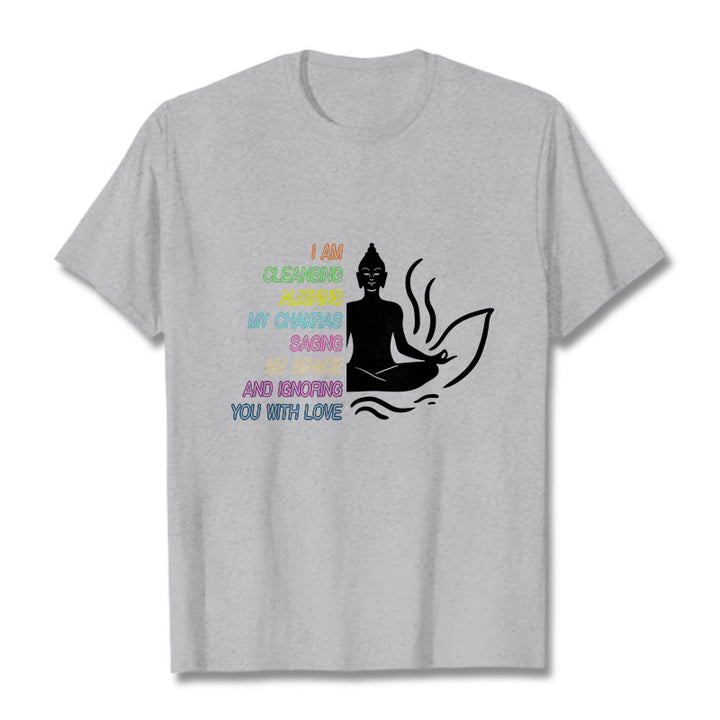 Buddha Stones Buddha Lotus Flower Meditation Design Tee T-shirt - LightGrey - 灰色 - image 20
