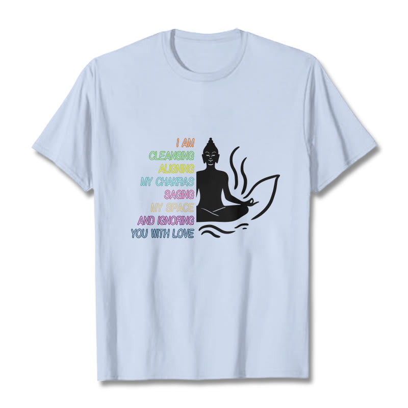 Buddha Stones Buddha Lotus Flower Meditation Design Tee T-shirt - LightCyan - 灰色 - image 19