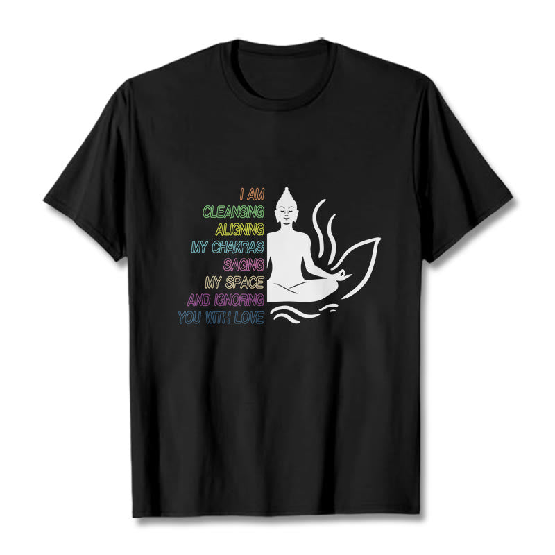 Buddha Stones Buddha Lotus Flower Meditation Design Tee T-shirt - Black - 灰色 - image 5