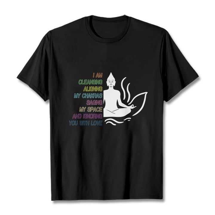 Buddha Stones Buddha Lotus Flower Meditation Design Tee T-shirt - Black - 灰色 - image 5