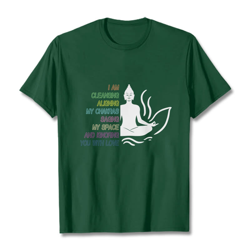 Buddha Stones Buddha Lotus Flower Meditation Design Tee T-shirt - ForestGreen - 灰色 - image 11