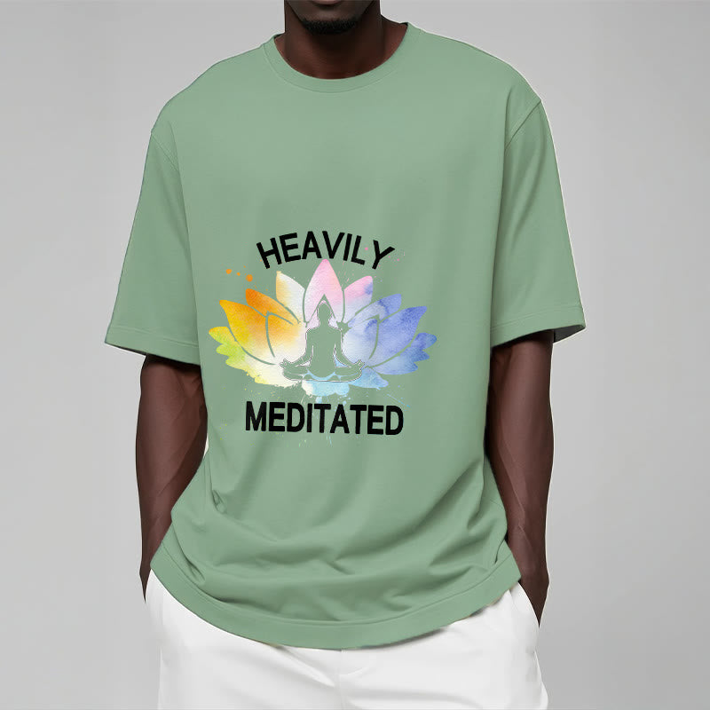 Buddha Stones Colorful Lotus Flower Meditation Figure Pattern Cotton Tee T-shirt - image 16
