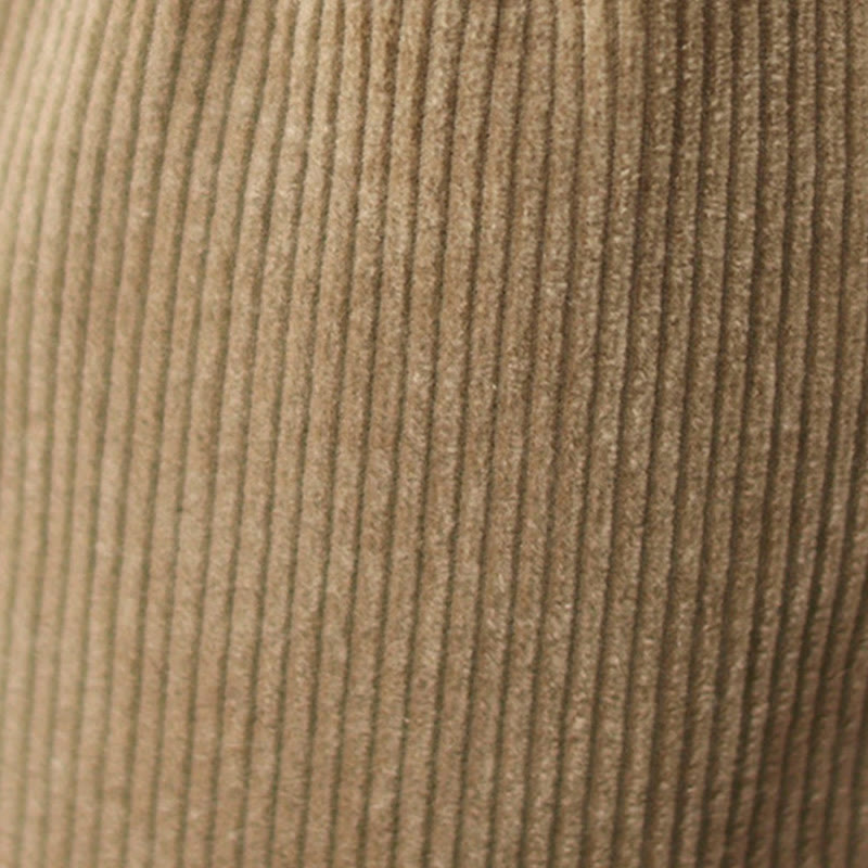 Buddha Stones Casual Buttons Leg Opening Design Women's Cotton Corduroy Pants With Pockets - image 8