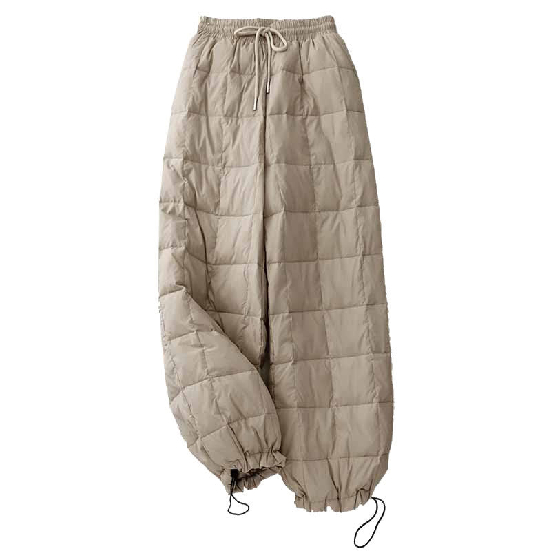 Buddha Stones Winter Drawstring Leg Opening Design Women's Cotton Pants With Pockets - image 9