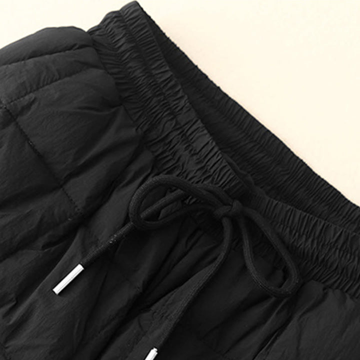 Buddha Stones Winter Drawstring Leg Opening Design Women's Cotton Pants With Pockets - image 16