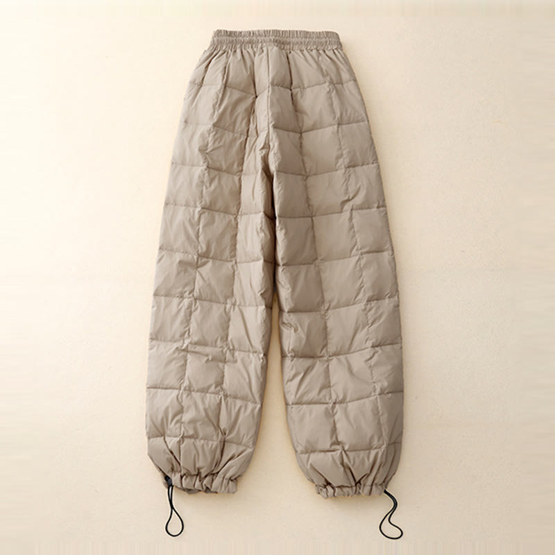 Buddha Stones Winter Drawstring Leg Opening Design Women's Cotton Pants With Pockets - image 3