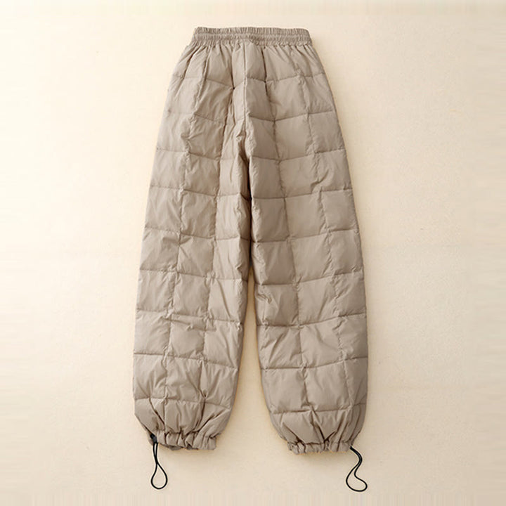 Buddha Stones Winter Drawstring Leg Opening Design Women's Cotton Pants With Pockets - image 3