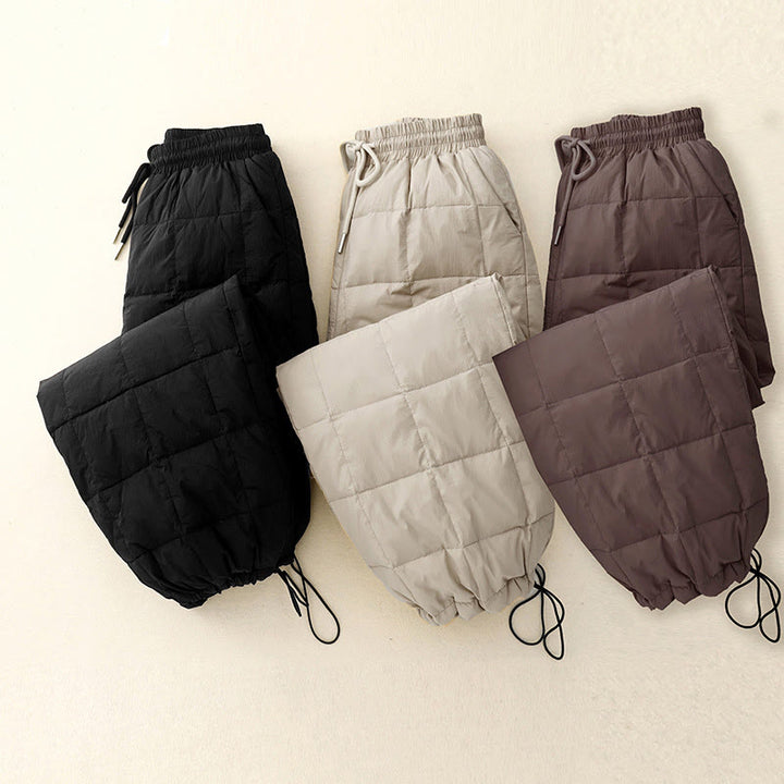 Buddha Stones Winter Drawstring Leg Opening Design Women's Cotton Pants With Pockets - image 18