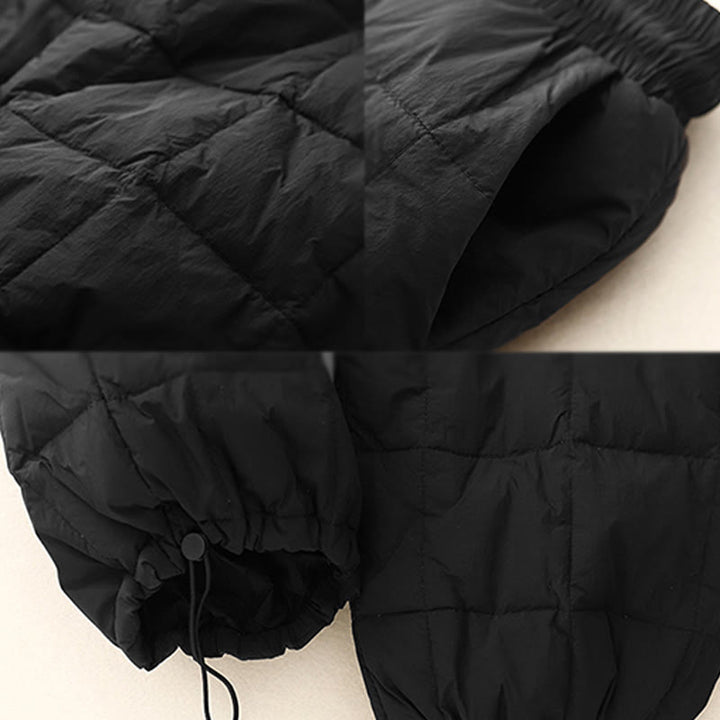 Buddha Stones Winter Drawstring Leg Opening Design Women's Cotton Pants With Pockets - image 17