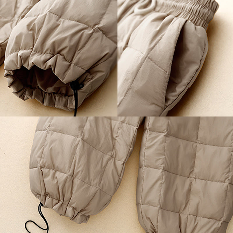 Buddha Stones Winter Drawstring Leg Opening Design Women's Cotton Pants With Pockets - image 8