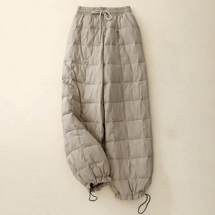 Buddha Stones Winter Drawstring Leg Opening Design Women's Cotton Pants With Pockets - image 2