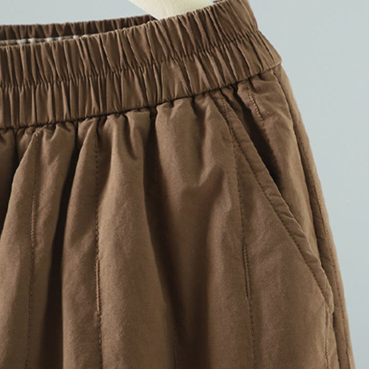 Buddha Stones Winter Plain Women's Harem Cotton Ankle-Length Pants With Pockets - image 20