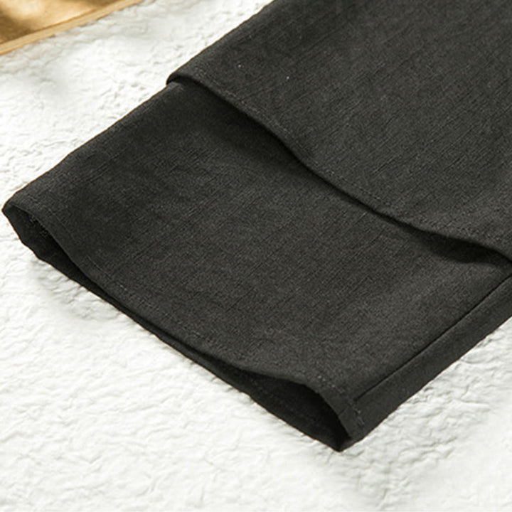 Buddha Stones Lace-Up Design Open Front Jacket Men's Cotton Linen Long Sleeve Kimono - image 6