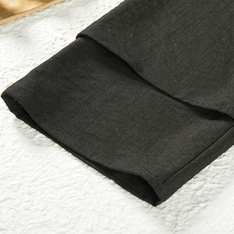 Buddha Stones Lace-Up Design Open Front Jacket Men's Cotton Linen Long Sleeve Kimono - image 6