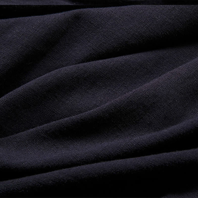 Buddha Stones Men's Plain Design Open Front Jacket Cotton Linen Long Sleeve Kimono - image 8