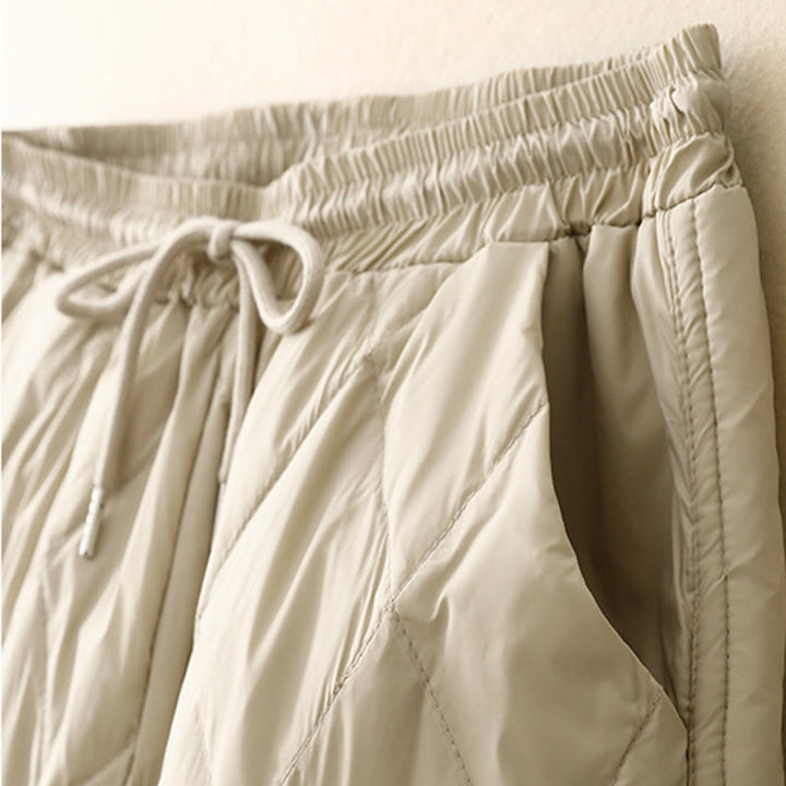 Buddha Stones Casual High Waist Drawstring Design Women's Wide Leg Cotton Pants With Pockets - image 11