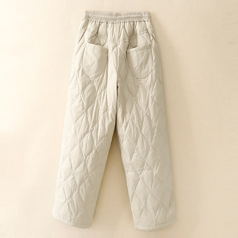 Buddha Stones Casual High Waist Drawstring Design Women's Wide Leg Cotton Pants With Pockets - image 9