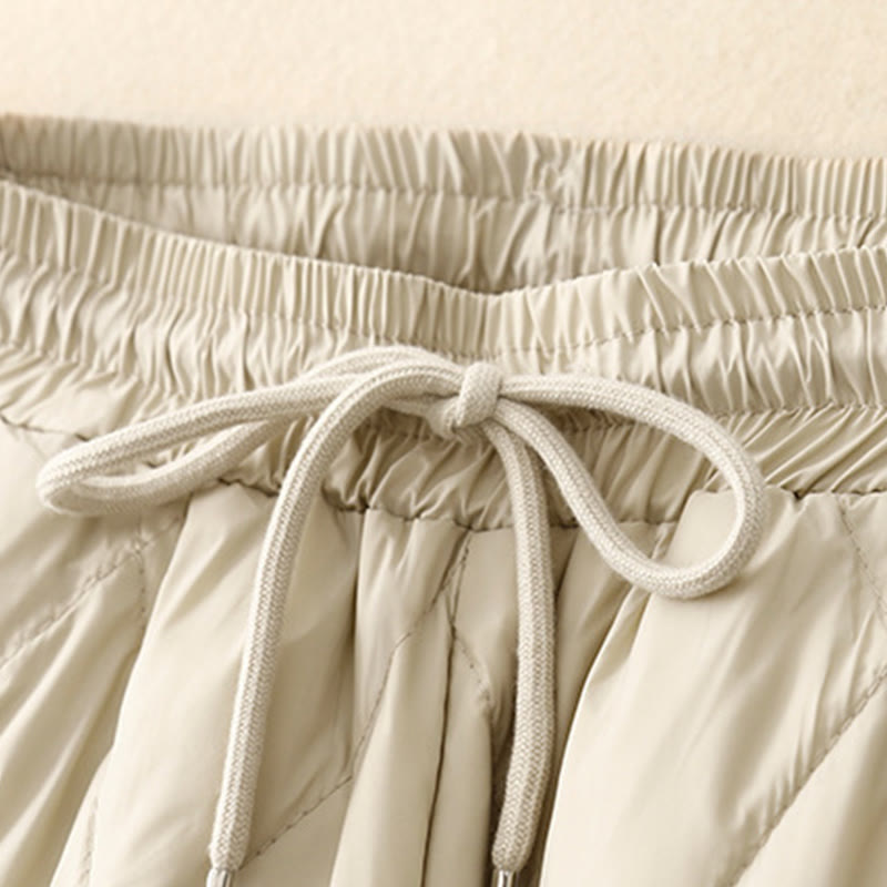 Buddha Stones Casual High Waist Drawstring Design Women's Wide Leg Cotton Pants With Pockets - image 10