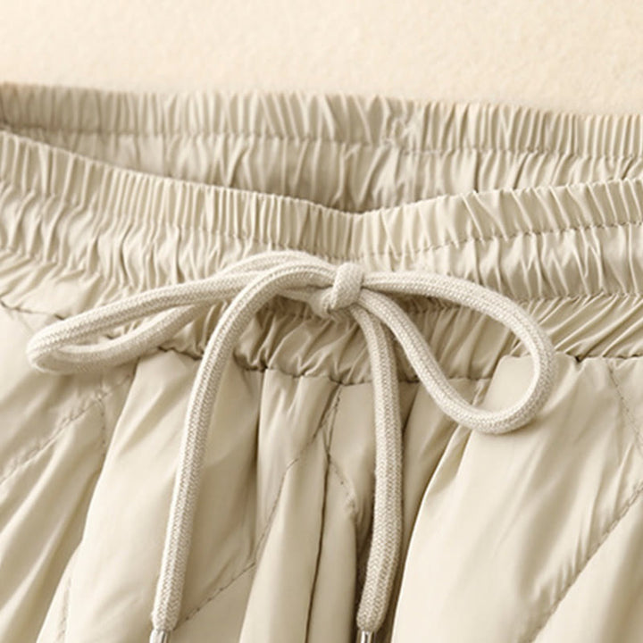 Buddha Stones Casual High Waist Drawstring Design Women's Wide Leg Cotton Pants With Pockets - image 10