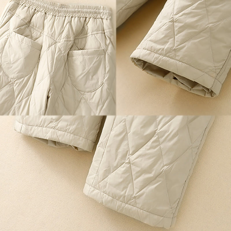 Buddha Stones Casual High Waist Drawstring Design Women's Wide Leg Cotton Pants With Pockets - image 14