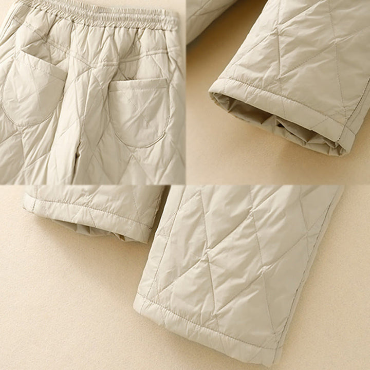 Buddha Stones Casual High Waist Drawstring Design Women's Wide Leg Cotton Pants With Pockets - image 14