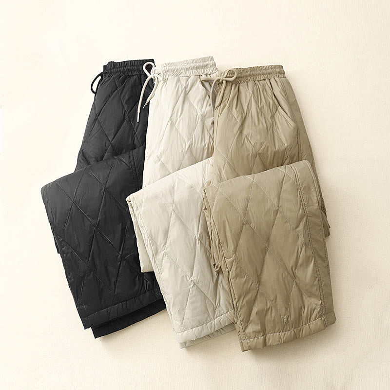 Buddha Stones Casual High Waist Drawstring Design Women's Wide Leg Cotton Pants With Pockets - image 16