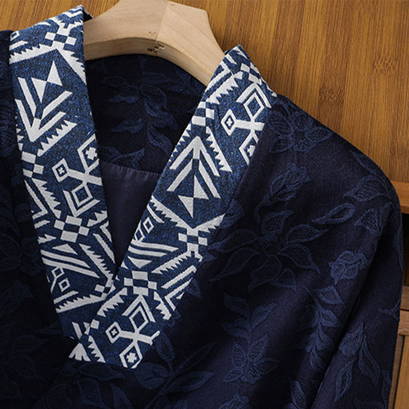 Buddha Stones Casual Jacquard Frog-Button Women's Cotton Linen Long Sleeve Shirt - image 3