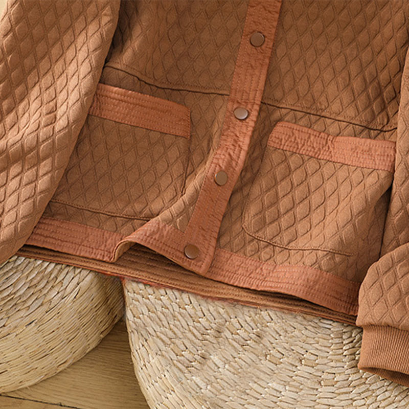 Buddha Stones Retro Plain Women's Cotton Long Sleeve Jacket With Pockets - image 25