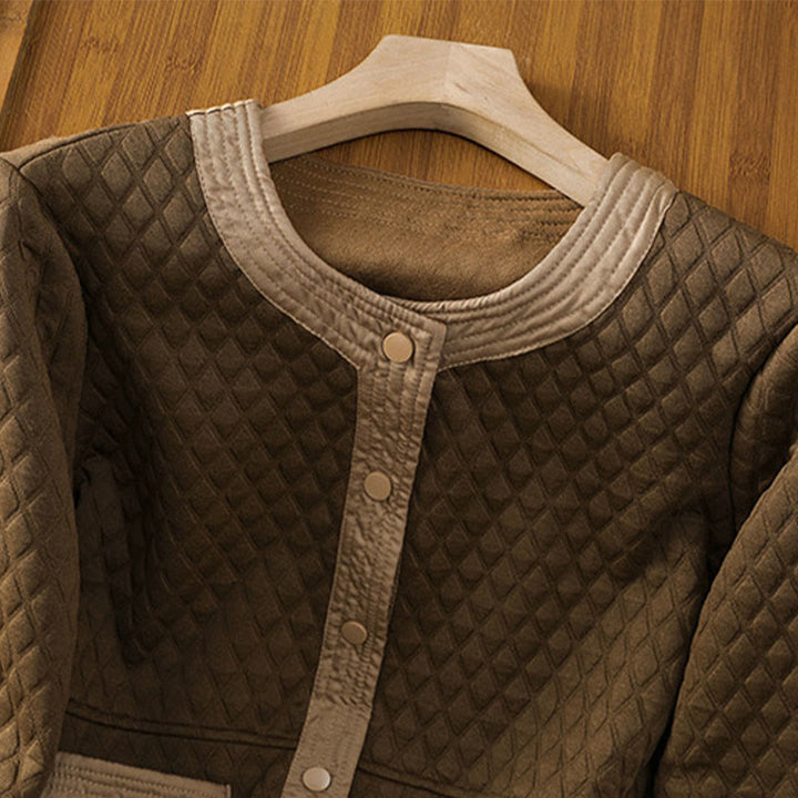 Buddha Stones Retro Plain Women's Cotton Long Sleeve Jacket With Pockets - image 31