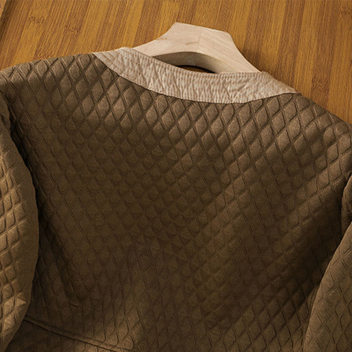 Buddha Stones Retro Plain Women's Cotton Long Sleeve Jacket With Pockets - image 33