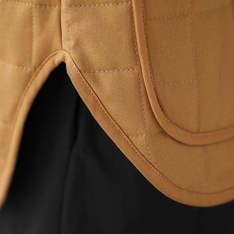 Buddha Stones Retro Plain Women's Thick Cotton Long Sleeve Coat Jacket With Pockets - image 27