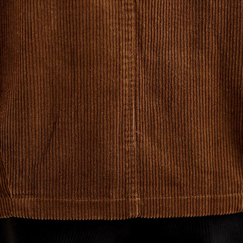 Buddha Stones Sleeveless Buttons Women's Cotton Vest Corduroy Waistcoat With Pockets - image 18