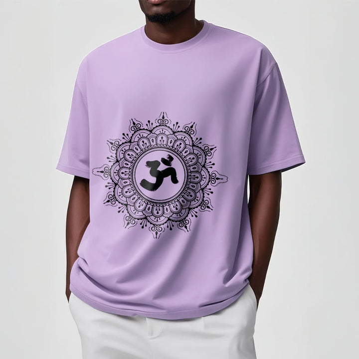 Buddha Stones Symmetry Mandala Om Symbol Pattern Tee Cotton T-shirt - image 18