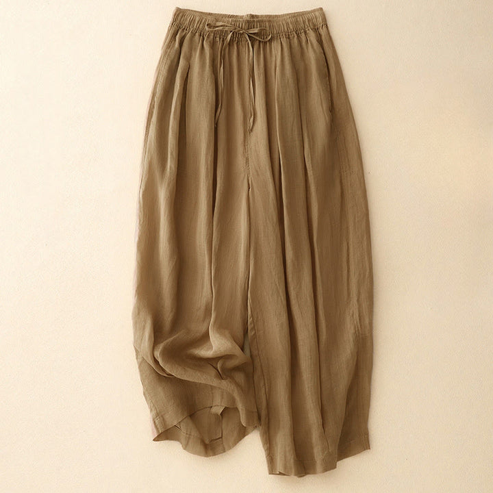 Buddha Stones Casual Loose Double Layer 7-8 Length Cropped Pants Women's Pants With Pockets - Peru - US8-10,UK/AU12-14,EU40-42 (2XL) - image 0