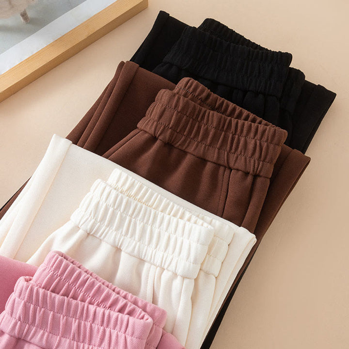 Buddha Stones Women's Plain High Waist Design Wide Leg Cotton Pants With Pockets - image 20